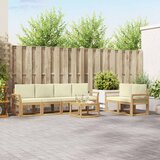  Set vanjskih sofa 7 kom. Bijela i krem 59 x 59 x 37 cm | shoptok.hr