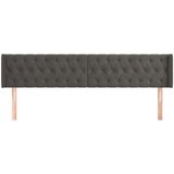  Vzglavje z ušesi temno sivo 203x16x78/88 cm žamet, (20794319) | Shoptok.si