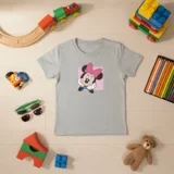 mini maus - dečija majica pepeljasta