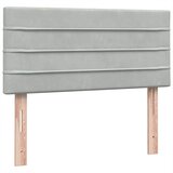 Box Spring krevet s madracem svijetlo sivi 90x220 cm baršun | shoptok.hr