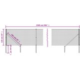 Ograda od žičane mreže sa šiljastim držačima antracit 1,1x25 m | shoptok.hr
