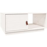 Maison Chic Klubska mizica - kavna mizica - Nizka mizica bela 80x50x35,5 trdna borovina, (21754212) Cene