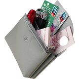 INF Ženska denarnica za kovance iz pravega usnja Grey, (21730118) | Shoptok.si