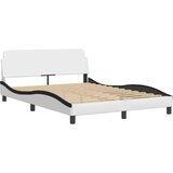 vidaXL Posteljni okvir z vzglavjem bel in črn 120x200 cm umetno usnje | Shoptok.si
