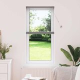vidaXL Okenska roleta z zavesami Srebrna 80 x 130 cm Aluminij | Shoptok.si