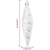 vidaXL Dekoracija božičnega drevesa 40 pcs srebrna | Shoptok.si