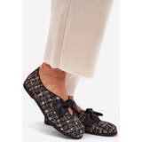 Laura Messi Leather Ballet Flats With Bow 2921 Black | ePonuda.com
