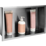 Rea bathroom shelf 30x45 steel brush Cene
