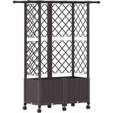  Povišeni krevet s mrežom i krovom Smeđa 124 x 40 x 142 cm PP | Eponuda.com