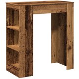 vidaXL Barska miza s policami starinski les 95x47x103,5 cm inž. les | Shoptok.si