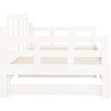  Izvlečna dnevna postelja bela trdna borovina 2x(90x200) cm, (20601185) | Shoptok.si