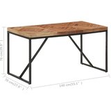  Blagovaonski stol 140 x 70 x 76 cm masivno drvo bagrema i manga | Eponuda.com