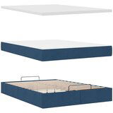  Otomanski krevet s madracem plavi 140x190cm od tkanine | shoptok.hr