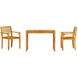  Vrtni set za objed 3 kom. Smeđa Čvrsto drvo akacije 110 x 55 x 75 cm | Shoptok.si