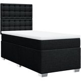  Krevet s oprugama i madracem crni 90x200 cm od tkanine | shoptok.hr