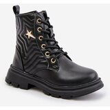 PE1 Warm Children Boots With Zip Made Of Eco Leather Black Liotira | Shoptok.si