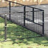  Kavez za pse crni 40 m² čelični | shoptok.hr