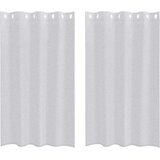 Voile zavjesa 2 pcs Svijetlo siva 175 x 140 cm Poliester | shoptok.hr