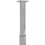 WALTECO Teleskopska pohištvena noga (Š x Do: 6 x 6 cm, Nastavitev višine: 70 cm - 110 cm, Nosilnost izdelka: 80 kg, Jeklo, Siva, Oglate oblike) | Shoptok.si
