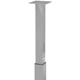 teleskopska pohištvena noga (š x do: 6 x 6 cm, nastavitev višine: 70 cm - 110 cm, nosilnost izdelka: 80 kg, jeklo, siva, oglate oblike)
