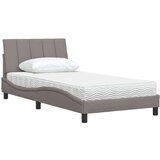  Krevet s madracem smeđesivi 100 x 200 cm od tkanine | shoptok.hr