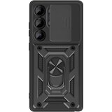 Oem Mayaxess, Ohišje za Galaxy S25 Ultra podporni obroč z zaščito kamere, Črna, (5000215744) | Shoptok.si