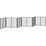  Vrata za pse 6 pcs Crna 100 x 80 cm Cinkani čelik | shoptok.hr