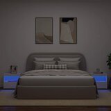  Noćni ormarići s LED svjetlima 2 kom bijeli 50 x 40 x 45 cm | shoptok.hr