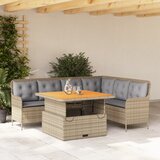  2-dijelni set vrtnih sofa od poliratana s jastucima bež | Eponuda.com