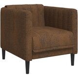  The Living Store Fotelj rjavo umetno semiš usnje - Fotelj, (21498365) | Shoptok.si