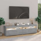 TV ormarić s LED svjetlima 2 kom siva boja hrasta 75x35x40 cm | shoptok.hr