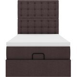  Otomanski krevet s madracem tamnosmeđi 100x200 cm tkanine | shoptok.hr