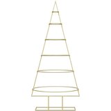 vidaXL Metalna božićna jelka Zlatno 150 cm Čelik s praškastim premazom | shoptok.hr