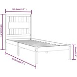  Okvir za krevet od masivne borovine bijeli 100 x 200 cm | shoptok.hr