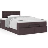  Okvir za krevet s madraca tamnosmeđi 120x190 cm od tkanine | Eponuda.com