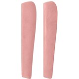  Uzglavlje s ušima ružičasto 203x23x118/128 cm baršunasto | shoptok.hr