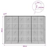  Gabion s žicom debljine 3 5 mm i mrežom 5x5 cm 300x20x200 cm - 20 cm 200 cm 300 cm | shoptok.hr