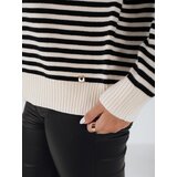 DStreet Damski sweter w paski ELVARA beżowy | Shoptok.si