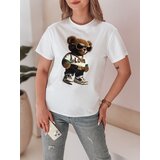 DStreet T-shirt damski z misiem MISZELKA biały | ePonuda.com