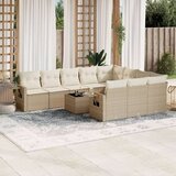  11-dijelni set vrtnih sofa od poliratana s jastucima bež | shoptok.hr