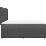  Krevet s oprugama i madracem tamnosivi 200 x 200 cm od tkanine | shoptok.hr