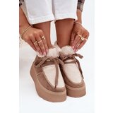 Boto Women's Snow Boots on Platform with Fur Beige Florivelle | shoptok.hr