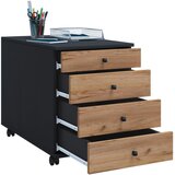 MID.YOU Predalnik Na Kolescih Lona Maxi, Antracit, Barva Hrasta | Shoptok.si