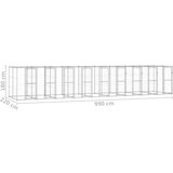vidaXL vanjski kavez za pse od pocinčanog čelika 21,78 m² | shoptok.hr