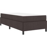  Postelja z vzmetnico Rjava 90 x 200 cm Tkanina & Inženirski les | Shoptok.si