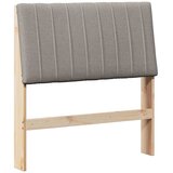  Tapecirani uzglavlje Sivo-smeđa 90 cm Čvrsto borovo drvo | shoptok.hr