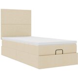  Otomanski krevet s madracem krem 90x200 cm tkanine | shoptok.hr