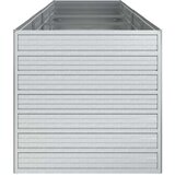vidaXL Visoka greda 320x80x77 cm pocinkano jeklo srebrna | Shoptok.si