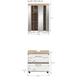 MID.YOU KOPALNICA hrast sonoma, bela, visoki sijaj | Shoptok.si
