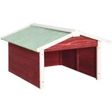 vidaXL garaža za robotsku kosilicu 72x87x50 cm crveno-bijela jelovina | shoptok.hr